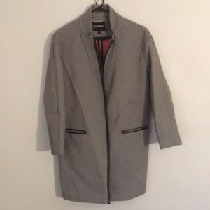 Express long houndstooth coat